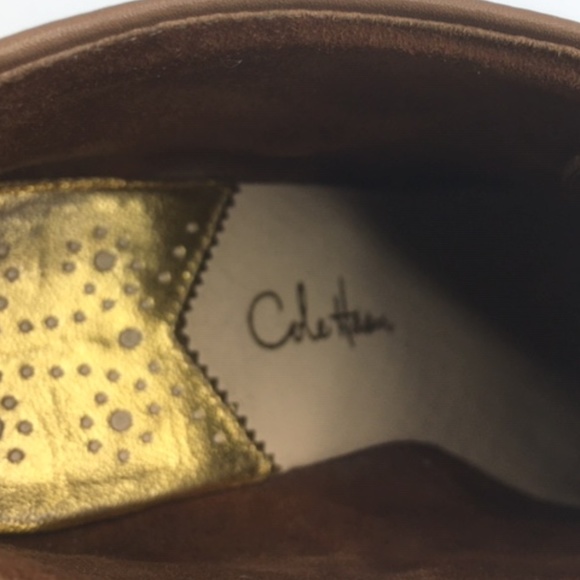 Cole Haan & Nike Air Cognac Heel Ankle Booties 8B - Picture 8 of 8